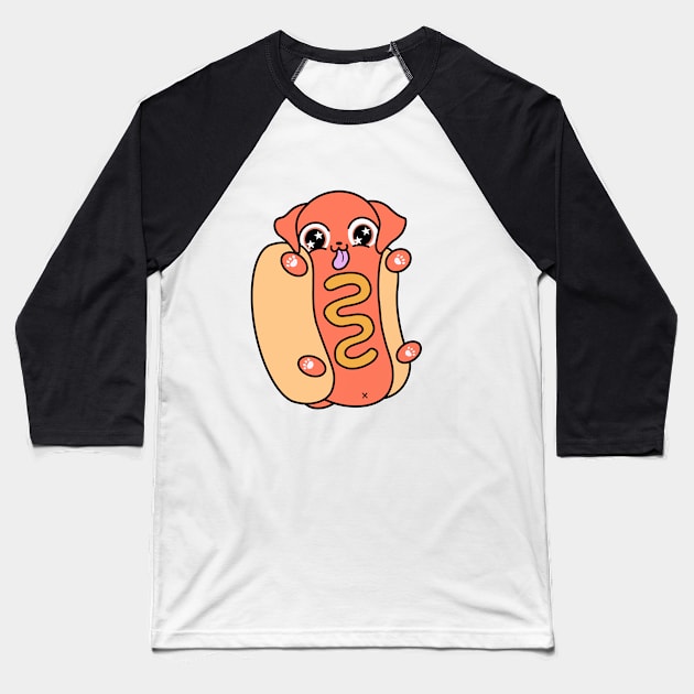 Sausage Dog Baseball T-Shirt by AmelieLacroix